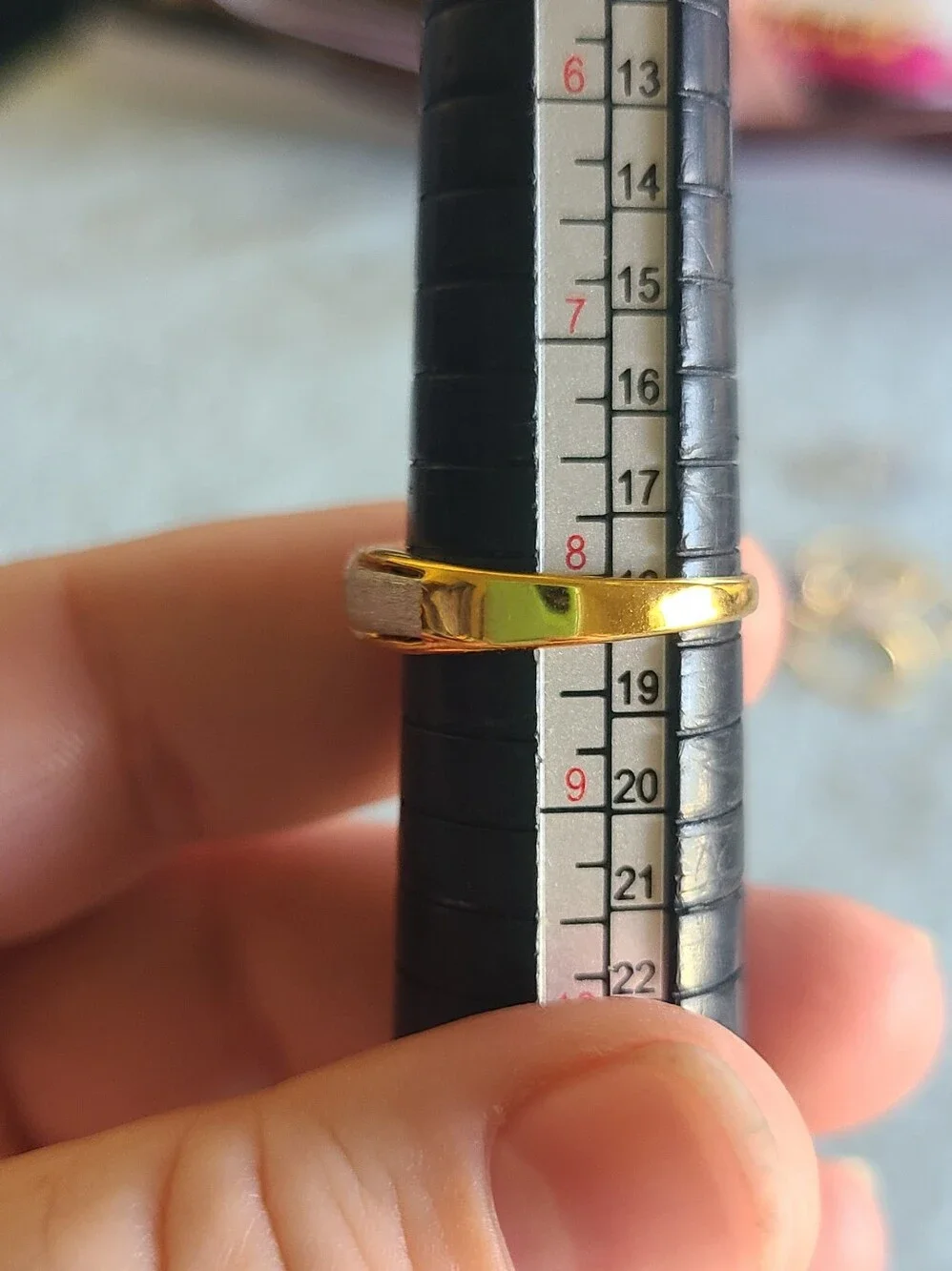 Gold and Silver Two-Tone Solitaire Ring with Clear CZ Gem